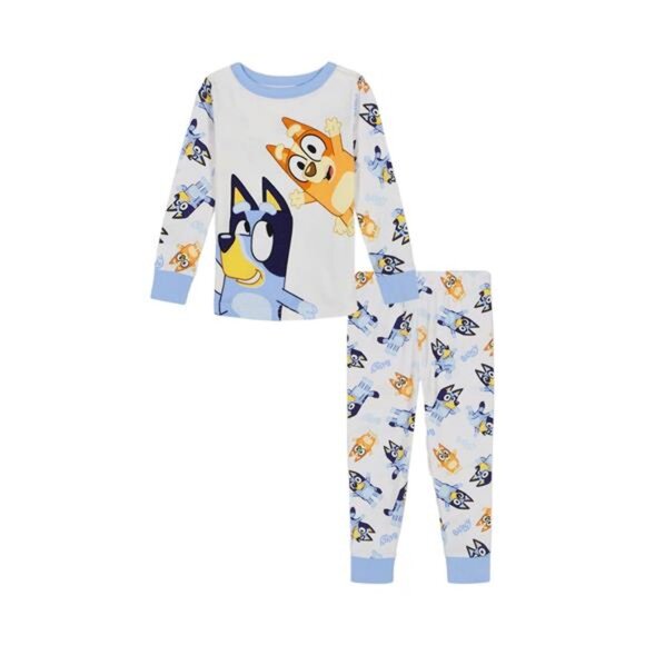 2-Piece Bluey Print Tee and Pants Sleep Set for Toddler Boys and Toddler Girls - Picture 1 of 7